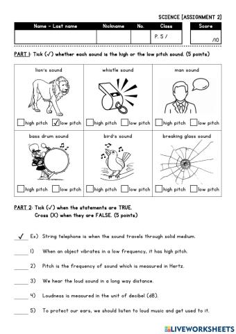 EIS P5 Sciecne Worksheet2