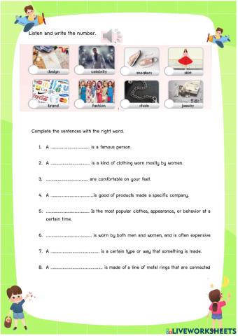 Listen and speak the words