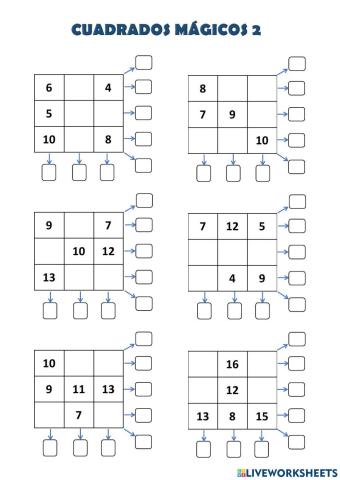 Cuadrados mágicos 2