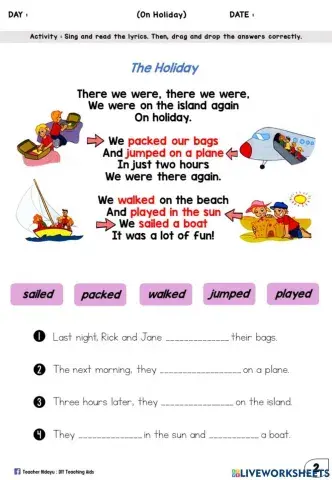 On Holiday (Sing, Drag and Drop)