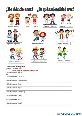 Países y nacionalidades