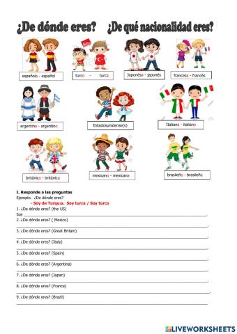 Países y nacionalidades