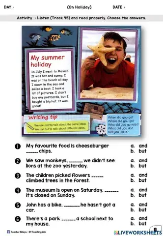 On Holiday (Project : Multiple Choices)