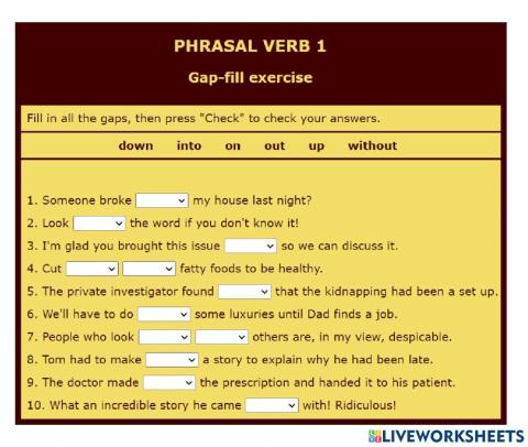 Phrasal verbs 1