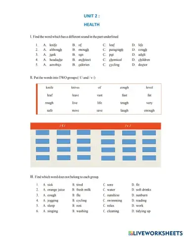 Unit 2 : Health