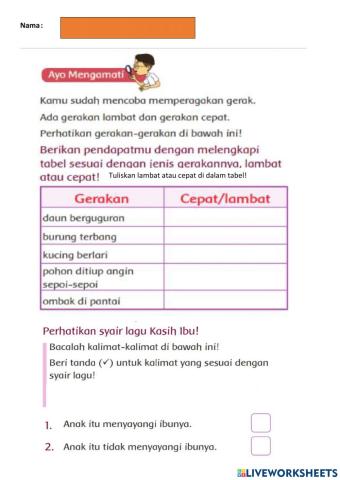 Gemar bernyanyi dan menari