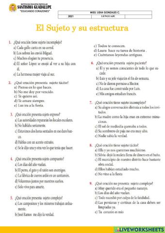 El sujeto y sus clases