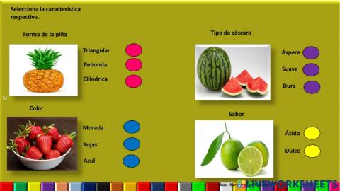 Descripciones de frutas