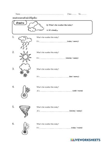 Test: Weather and seasons