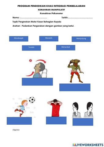 Pegerakan motor kasar aras kepala