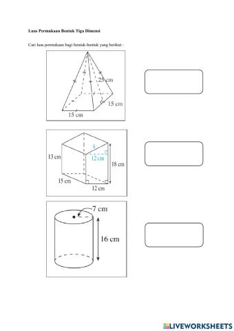 Bentuk geometri tiga dimensi 1.2