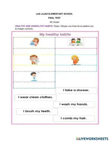 Fifth grade final test