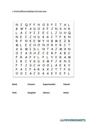 Buildings letter soup