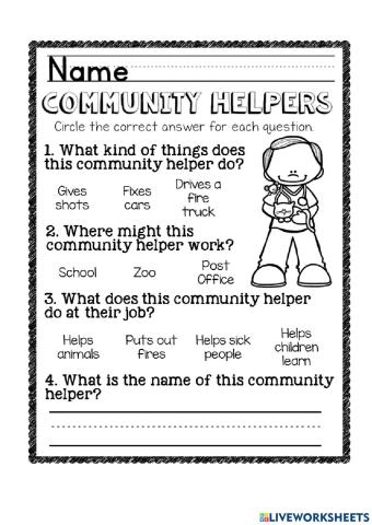 Comunity helper:Vet