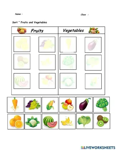 Sort-fruits & vegetables