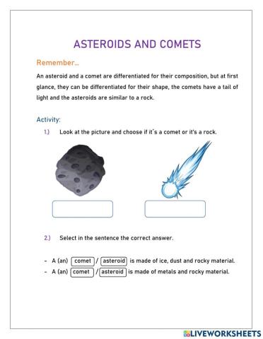 Comets and asteroids