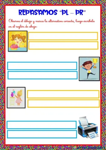 Repaso sílabas pr - pl