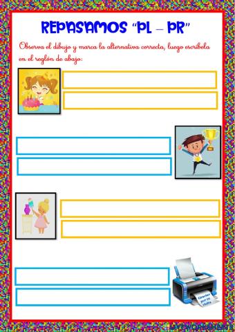 Repaso sílabas pr - pl