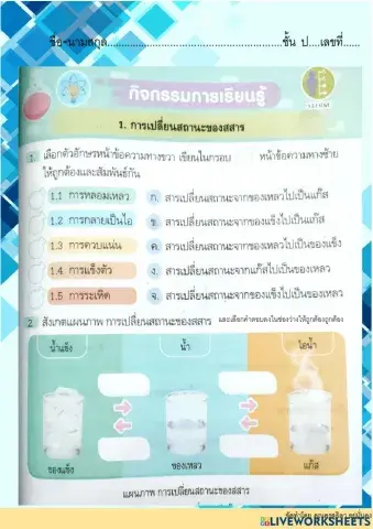 การเปลี่ยนสถานะของสสาร