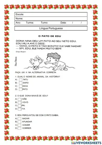 Leitura e interpretação de texto