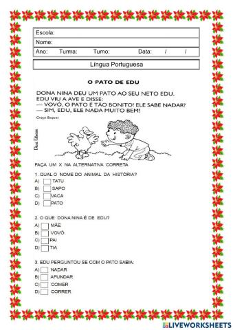 Leitura e interpretação de texto