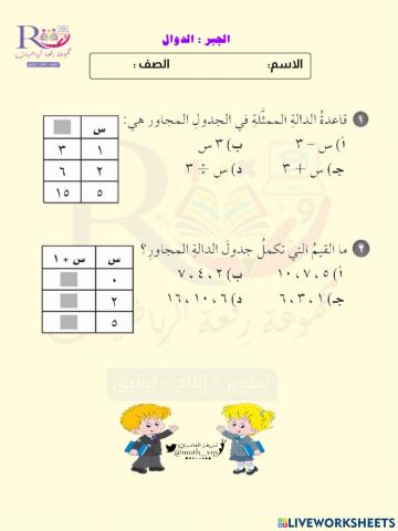 الجبر : الدوال