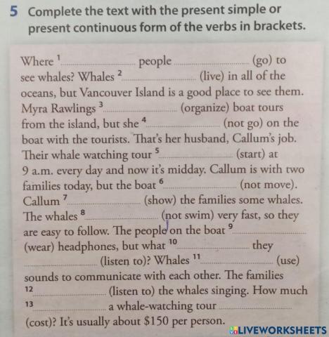 Present Simple vs Presente Continuo