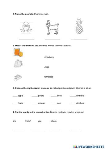 Easy vocabulary exercise