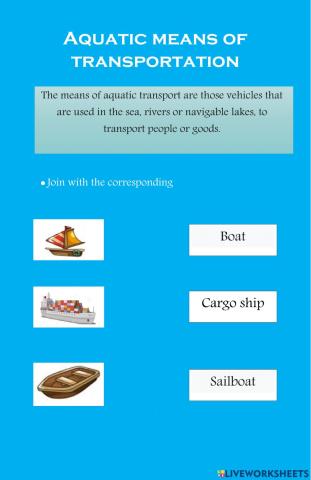 Aquatic means of transportation
