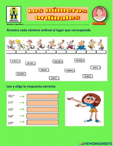 Los números ordinales