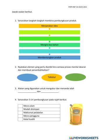 Kuiz reka bentuk pembungkusan produk
