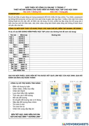 Giới thiệu về cộng cụ tạo bài giảng online