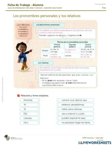 Los Pronombres personales y los relativos