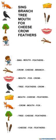 The fox, the crow and the cheese