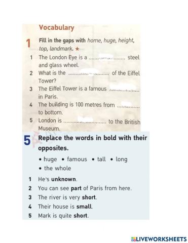 Landmarks in the world