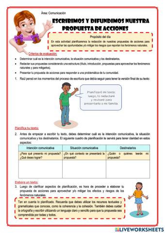 Escribimos y difundimos nuestra propuesta de acciones