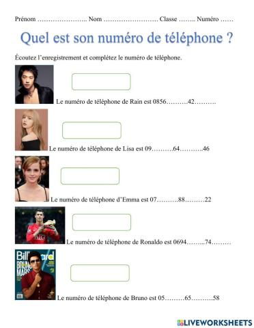 Quel est son numéro de téléphone?