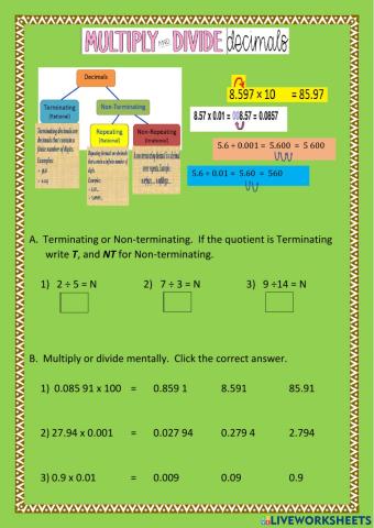 Multiplication - division of decimals2