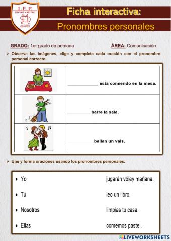 PRONOMBRES PERSONALES