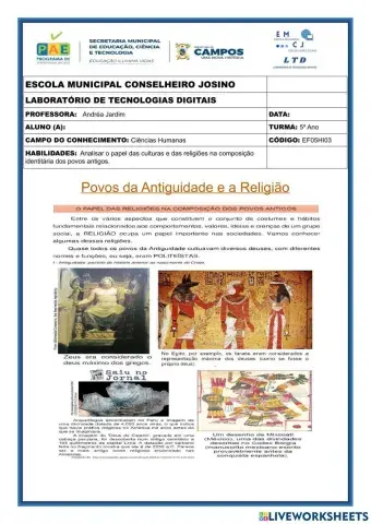 Povos da antiguidade e a religião