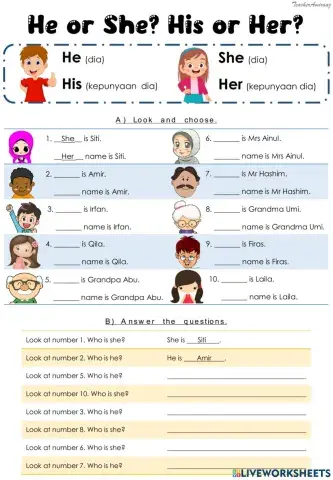 He or She? His or Her?