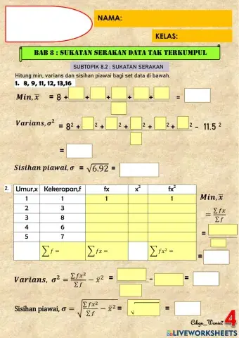 Varians dan sisihan piawai