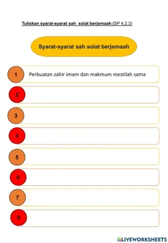 Tahun 5 - Solat berjemaah
