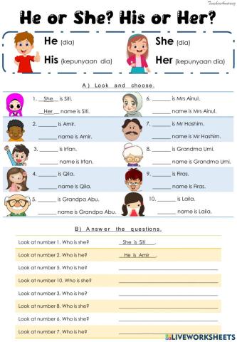 He or She? His or Her?