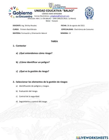 Prevención de riesgo