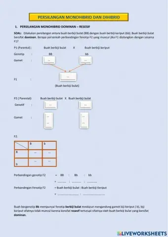 Persilangan monohibrid dan dihibrid