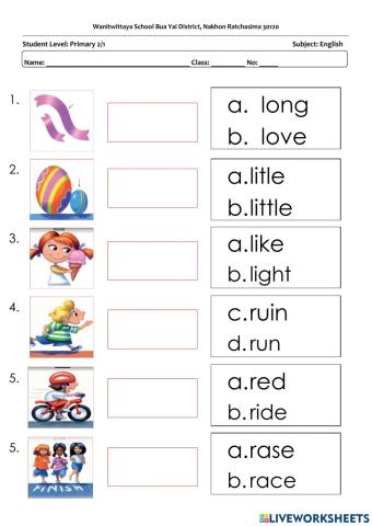 Phonics L and R