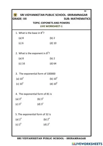 Live worksheet1