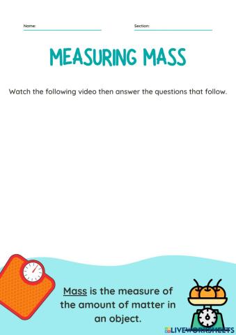 Measuring Mass