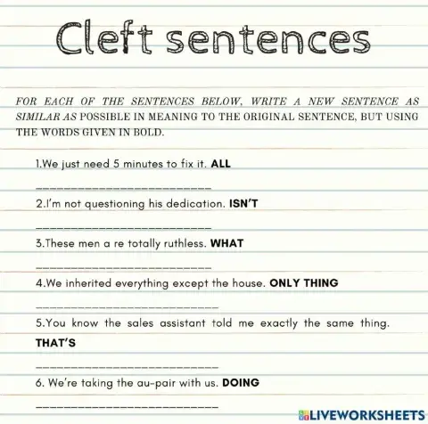 Cleft sentences